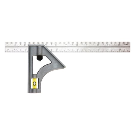 Johnson Level & Tool Johnson Structo-Cast 12 in. L X 4-7/8 in. H Steel Combination Square 415
